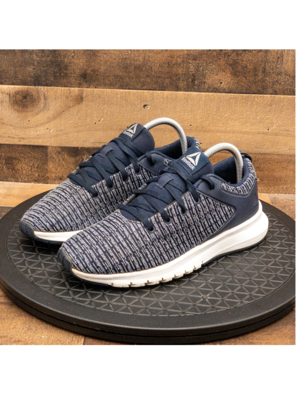 REEBOK PRINT LUX WOMENS ATHLETIC SHOES RUNNING WALKING TRAINING BLUE LOW SZ 8.5